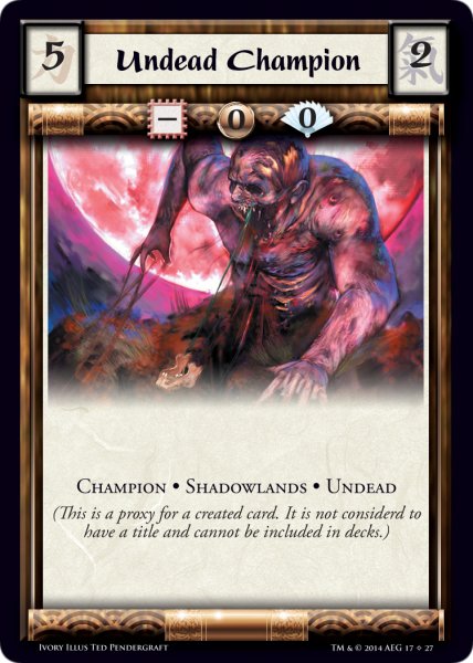Undead Champion - Token